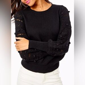 NWT 🖤Lilly Pulitzer Lanetta Sweater XXS fits 00-4 black